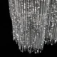 Elegant Gray Strapless Evening Dress with Scalloped Peplum Waist and Long Beaded Fringe
