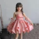 Elegant Pink Arabic Flower Girl Dresses with Glove Dubai Backless