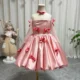 Elegant Pink Arabic Flower Girl Dresses with Glove Dubai Backless