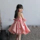 Elegant Pink Arabic Flower Girl Dresses with Glove Dubai Backless