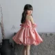 Elegant Pink Arabic Flower Girl Dresses with Glove Dubai Backless