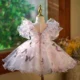 Elegant Pink Colorful 1st Birthday Girl Dress