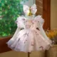 Elegant Pink Colorful 1st Birthday Girl Dress