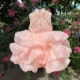 Elegant Pink Flower Girl Dress Kids Princess Birthday Gown