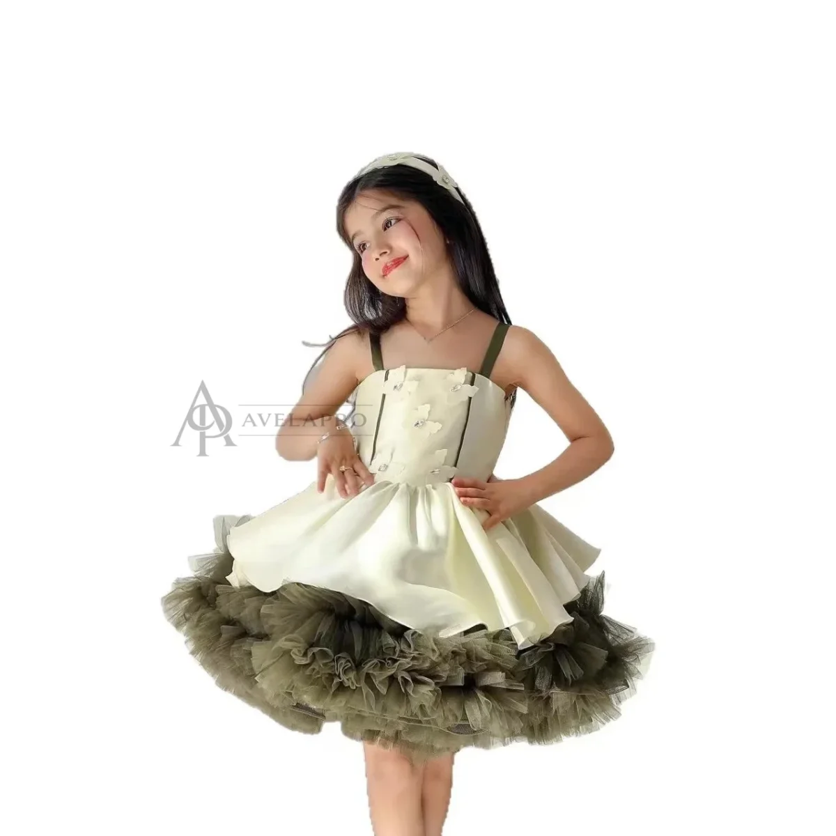 Elegant Princess Girl Dress for Kids Birthday Party Gown