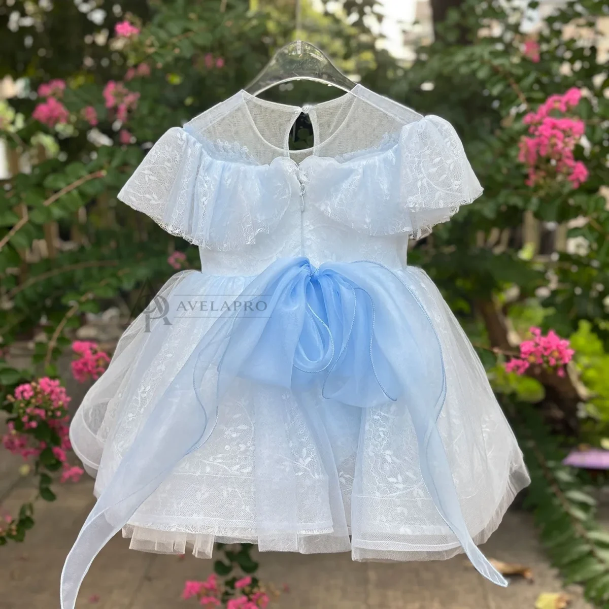 Elegant Tulle Girl Dress Sleeveless Toddler Kids 1st Birthday Gown