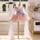 Elegant V-Neck Applique Tulle Flower Girl Dress Cap Sleeve
